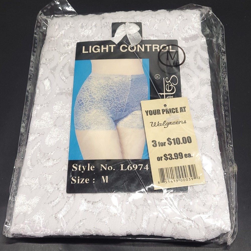 Eva Cervantes  Vtg Satin Lace Panties White M Light Control angel core bridal